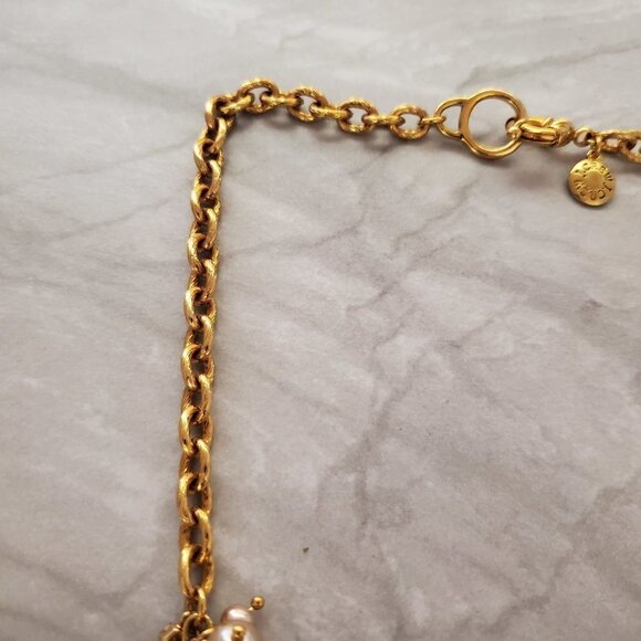 ✨ J.Crew RARE HTF Pearl Rhinestone Crystal Cluster Runway Statement Neckalce ✨ - Picture 11 of 16